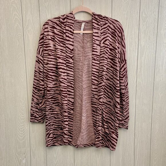 Cozy Cardigan Sweater Mackenzie Pink Hooded Size Small NWT - Picture 1 of 4